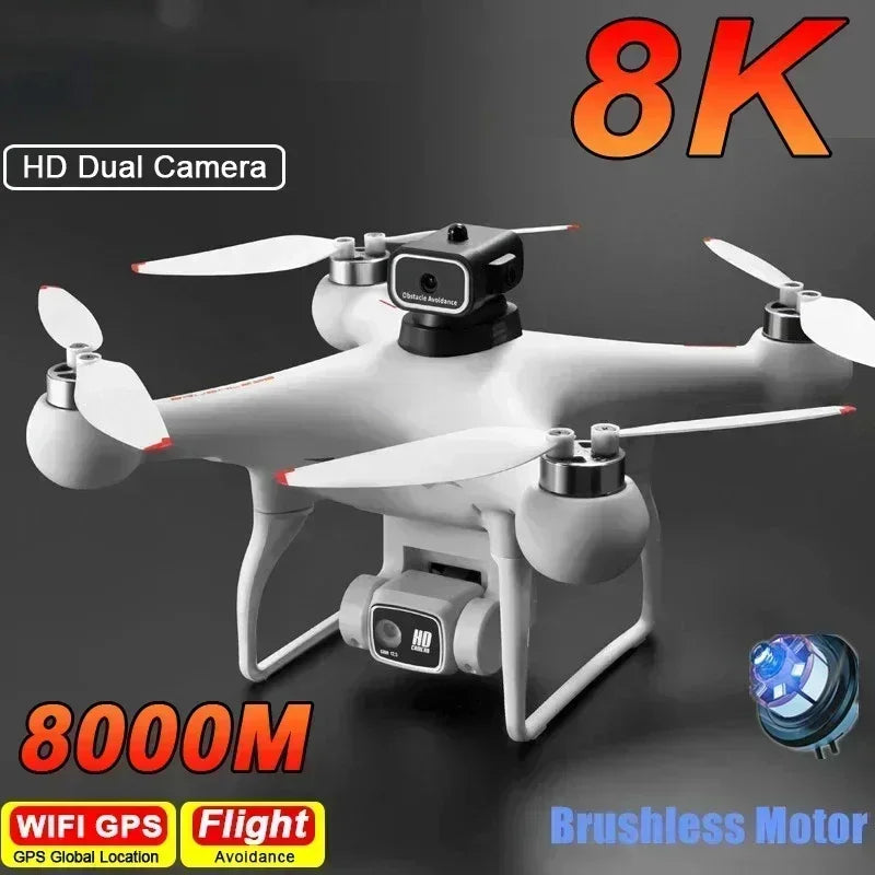 Drone S116 UAV - 8K Brushless Double Caméra Évitement Obstacles Infrarouge Positionnement Optique Zoom 50x Quadricoptère