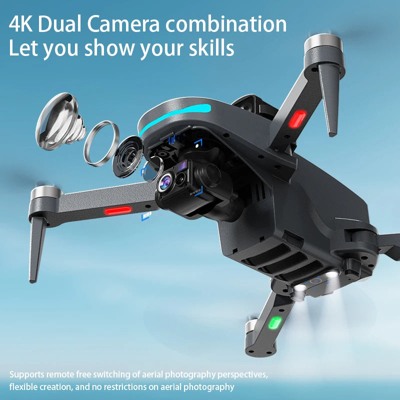 Drone L200 - Plus GPS 4K Professionnel Nacelle 3 Axes Caméra HD Évitement Obstacles Brushless 5G WiFi FPV RC Quadricoptère