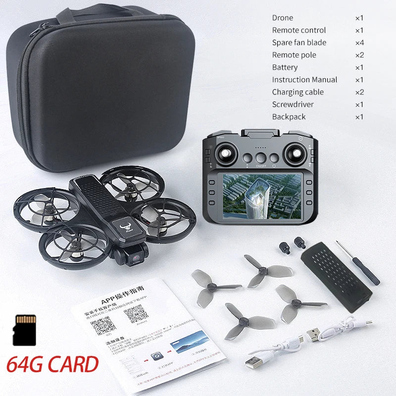 SG800 Drone - Pro GPS 4K Camera Dual Brushless 4.3" Screen Control Foldable RC Quadcopter Aerial Photography