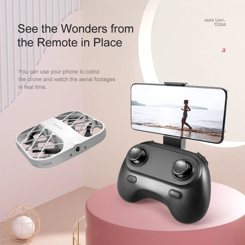 D041 - H107 Mini Drone Pocket - Caméra 4K/8K HD WiFi Télécommande Quadcopter Débutant Cadeau Enfant