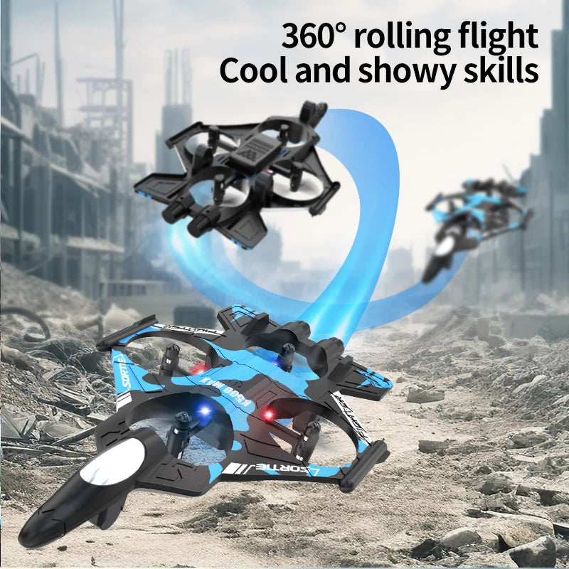 D006 - Avion RC K500 MAX sans écran - Mousse 2.4G WiFi Chasseur Voltige Acrobatique LED Colorées Hélicoptère Télécommandé Cadeau