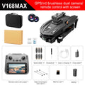 Drone V168 - MAX GPS 8K Professionnel Caméra HD Double Nacelle 3 Axes Brushless Évitement Obstacles FPV 5G WiFi Écran 4.5" RC