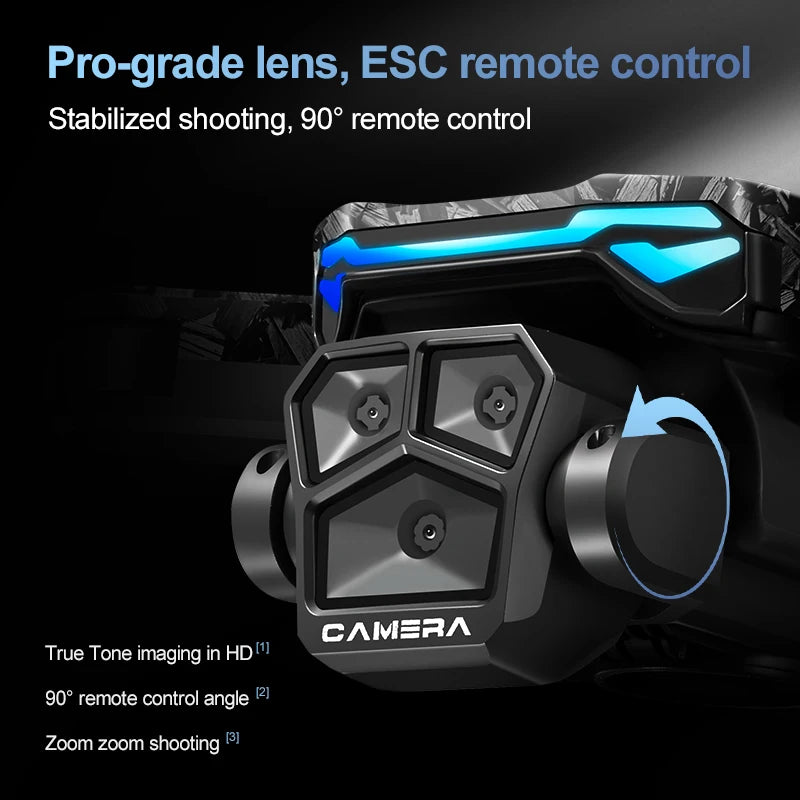 D039 - Drone D13 Pro - Triple Caméra 4K HD Écran 4.5" WiFi 5G FPV Brushless Évitement Obstacles 360° RC Quadcopter