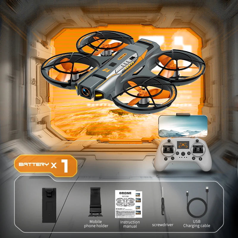 A21 PRO Drone - Mecha Style, 4K Camera, Brushless Motor, Integrated FPV Remote Control, Full Protection, Intelligent WiFi Aerial