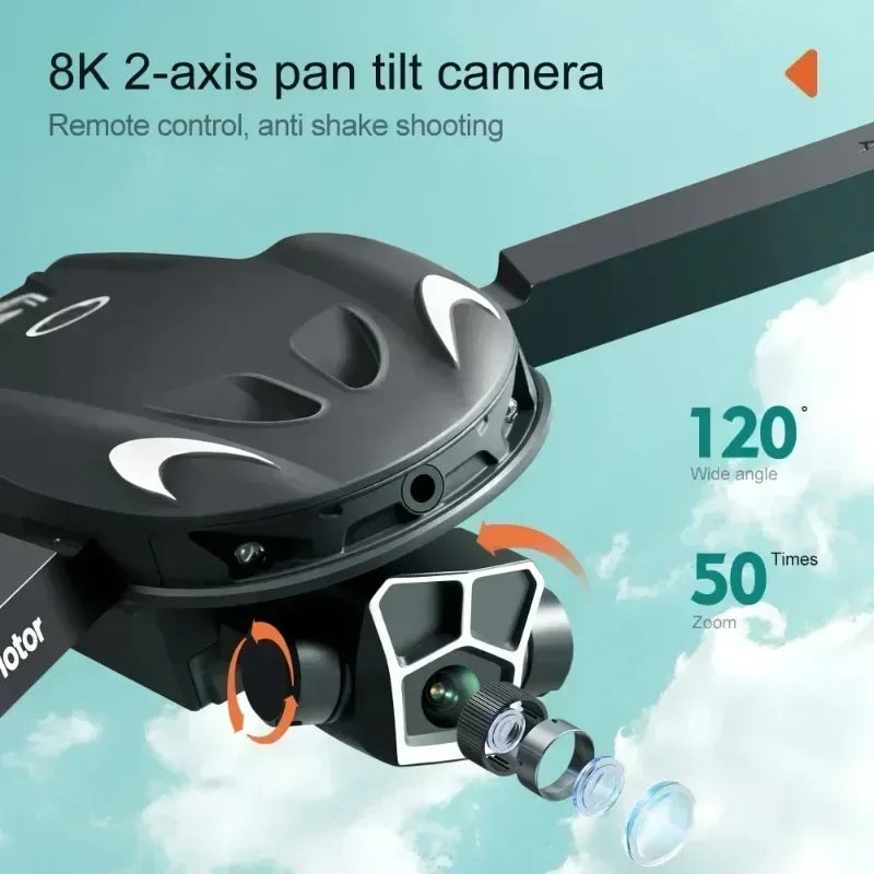 V166 Drone - Brushless Dual 8K Camera Optical Positioning Obstacle Avoidance Aerial Photography Foldable Quadcopter