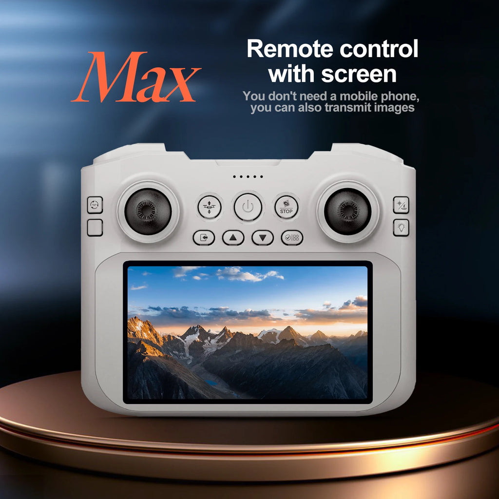 Drone E99 MAX - 8K HD Double Caméra Écran Contrôle 4.3" Mode Sans Tête Flip 360° Pliable Mini Quadricoptère Jouet Enfant