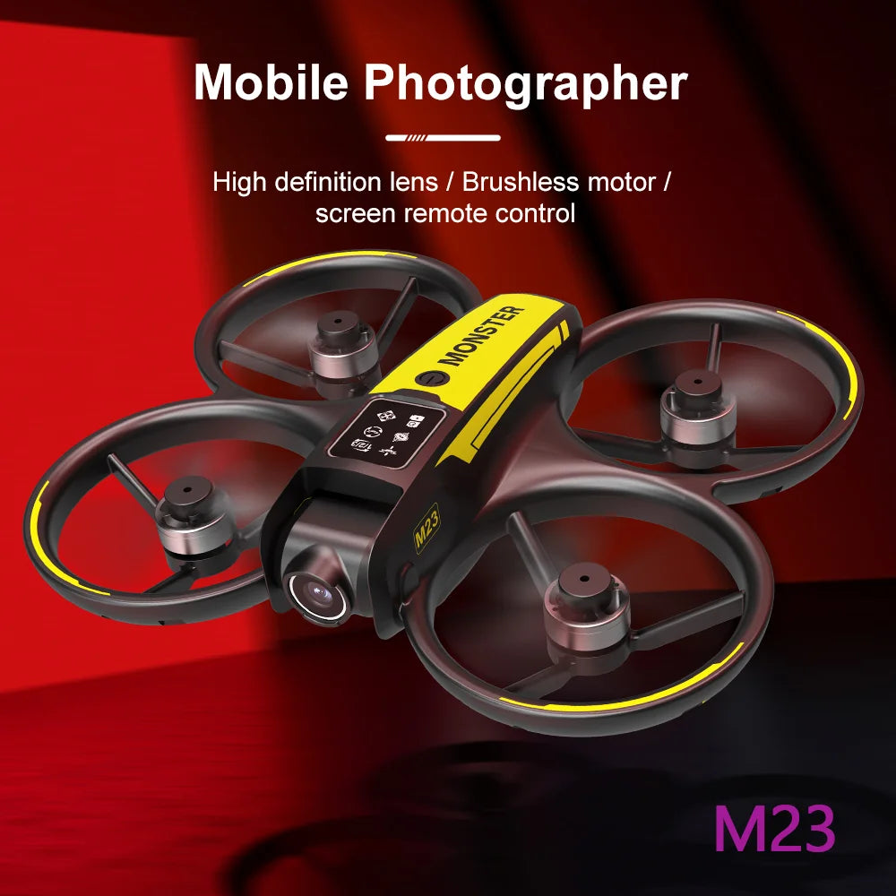 Drone M23 - 2025 - Professionnel 4K Double Caméra avec Écran de Contrôle 360° Flip Acrobatique Décollage et Atterrissage en Un Bouton