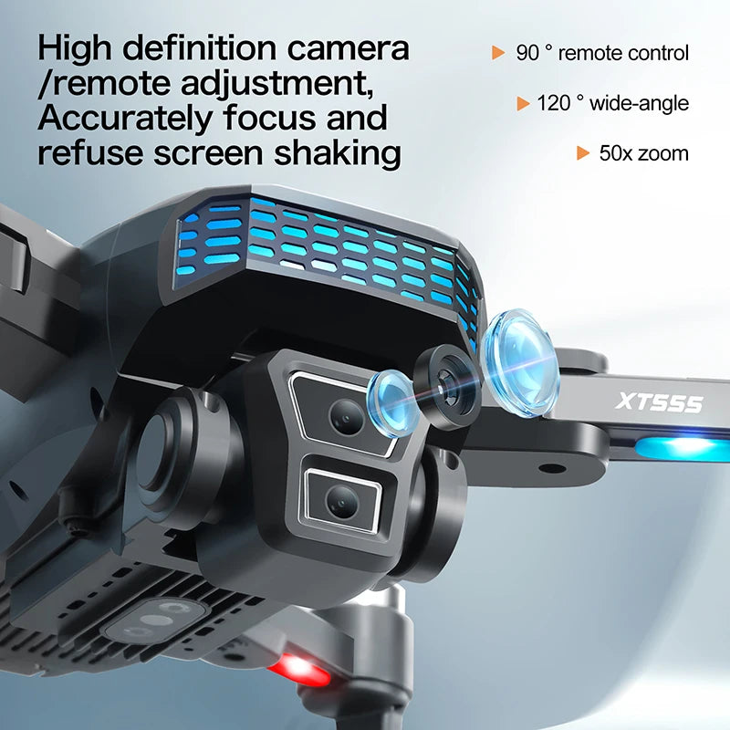 D040 - Drone XT555 - GPS Double Caméra 4K/8K HD Brushless WiFi 5G FPV Pliable Écran Intégré Évitement Obstacles RC Quadcopter