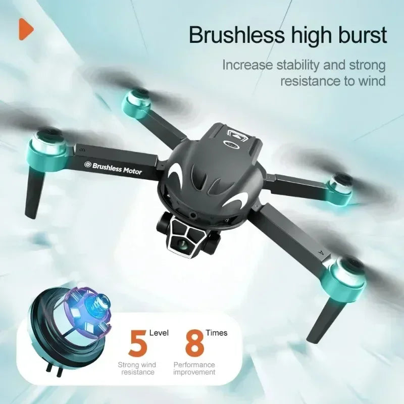 V166 Drone - Brushless Dual 8K Camera Optical Positioning Obstacle Avoidance Aerial Photography Foldable Quadcopter