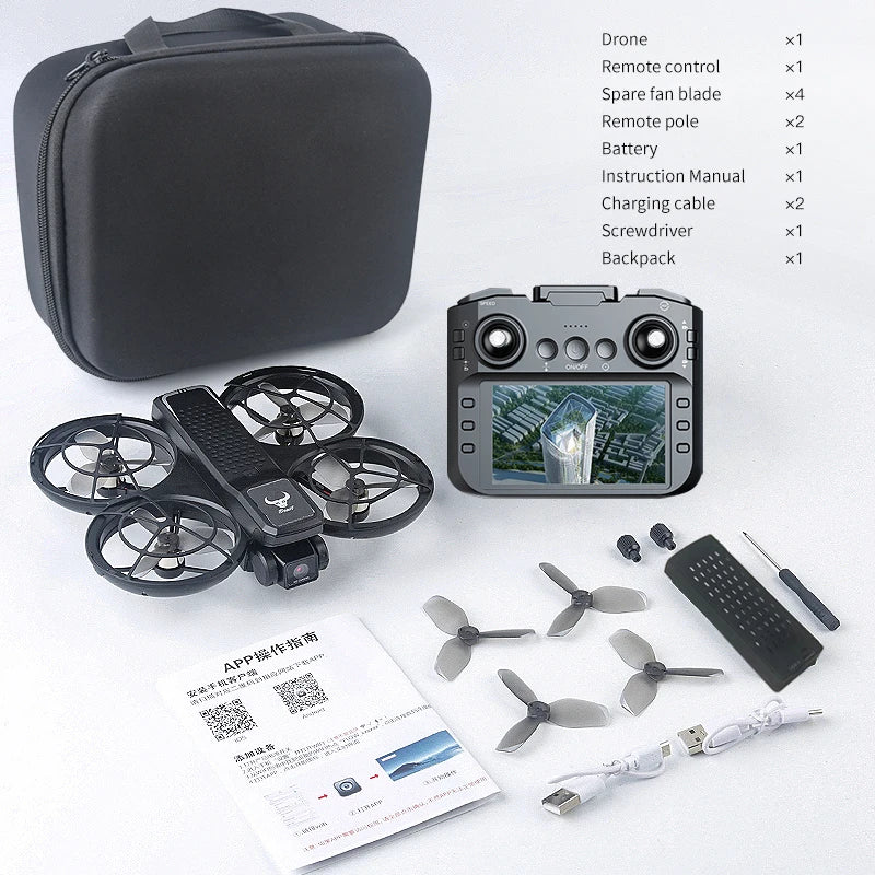 SG800 Drone - Pro GPS 4K Camera Dual Brushless 4.3" Screen Control Foldable RC Quadcopter Aerial Photography