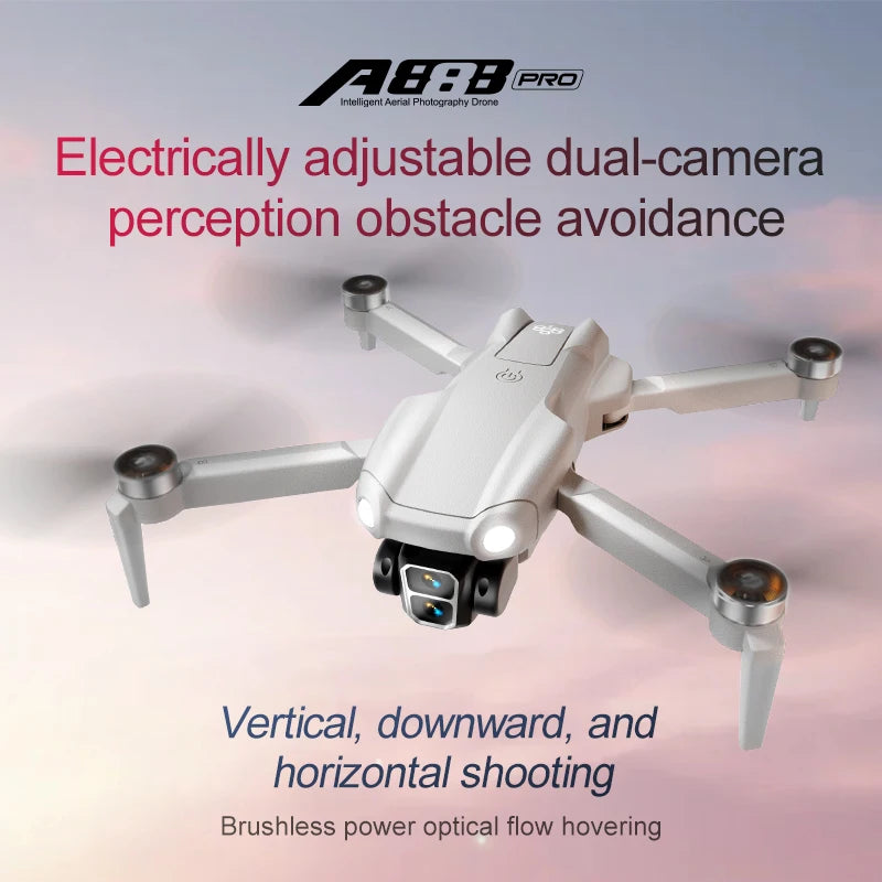 A888 PRO Drone - GPS 4K Camera Brushless Optical Positioning 360° Adjustable Camera RC Aerial Photography