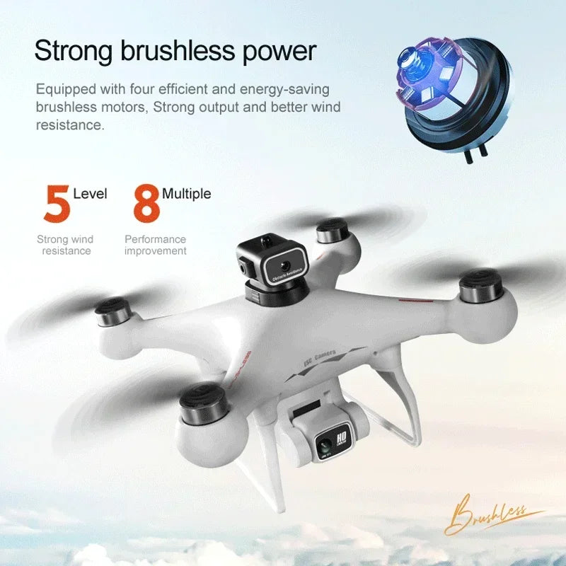 Drone S116 UAV - 8K Brushless Double Caméra Évitement Obstacles Infrarouge Positionnement Optique Zoom 50x Quadricoptère