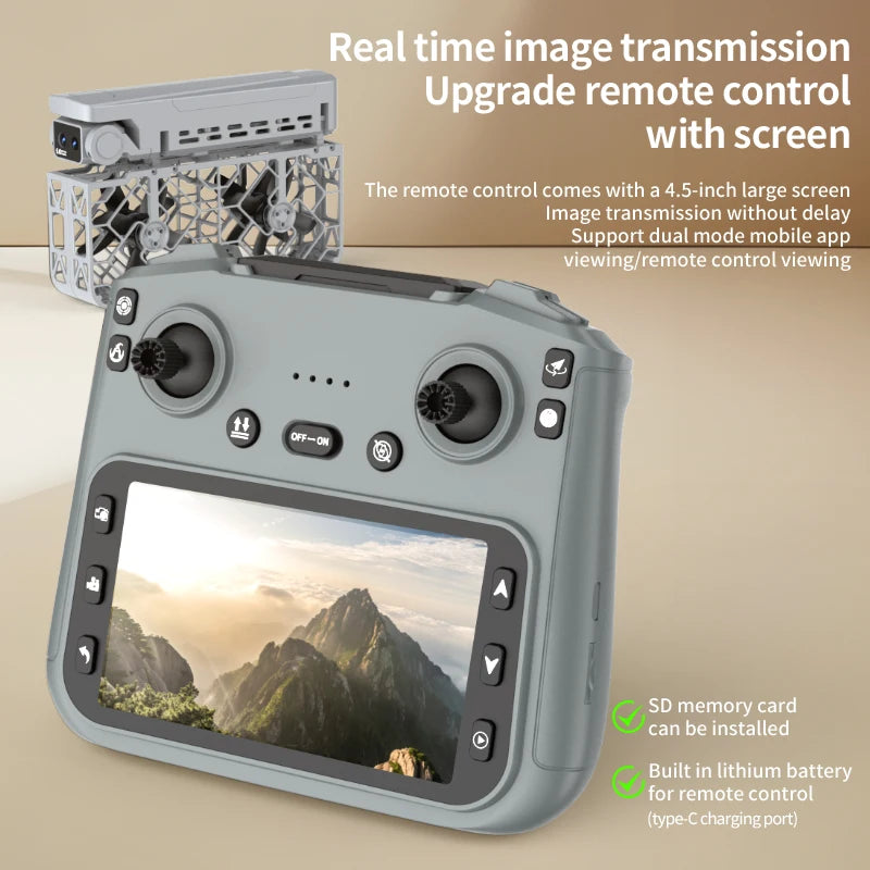 Drone S161 - RC Mini Caméra 4K HD Brushless Positionnement Optique Protection Complète Pliable Quadricoptère RC