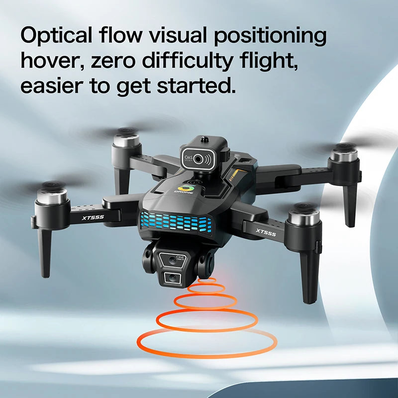 D040 - Drone XT555 - GPS Double Caméra 4K/8K HD Brushless WiFi 5G FPV Pliable Écran Intégré Évitement Obstacles RC Quadcopter