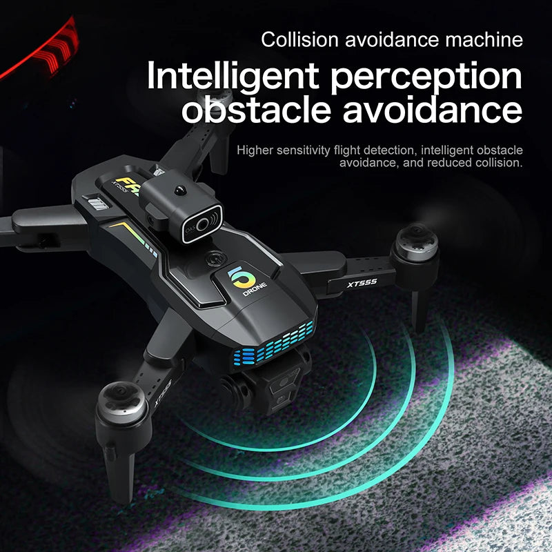 D040 - Drone XT555 - GPS Double Caméra 4K/8K HD Brushless WiFi 5G FPV Pliable Écran Intégré Évitement Obstacles RC Quadcopter