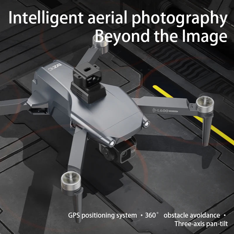 Drone L600 - PRO Max GPS 8K Professionnel Caméra HD Nacelle 3 Axes Évitement Obstacles 360° Écran 4.5" Brushless FPV 5KM
