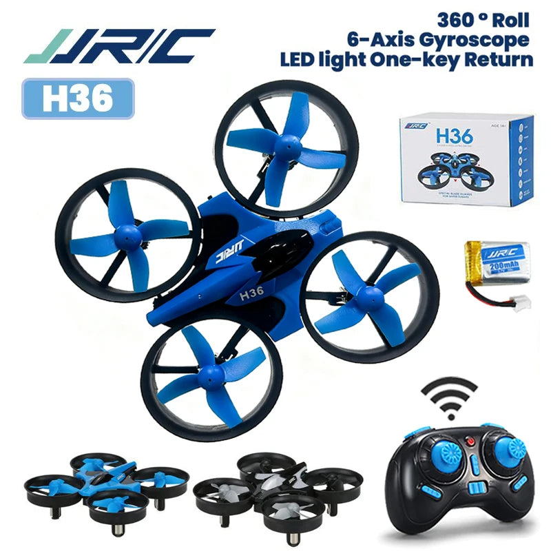 Mini-Drone JJRC H36 - Quadricoptère RC 2.4G 6 Axes Mode Sans Tête Acrobaties 360° Hélicoptère Télécommandé