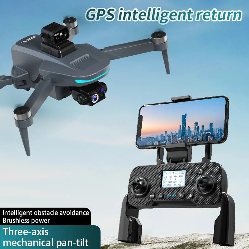 Drone L200 - Plus GPS 4K Professionnel Nacelle 3 Axes Caméra HD Évitement Obstacles Brushless 5G WiFi FPV RC Quadricoptère