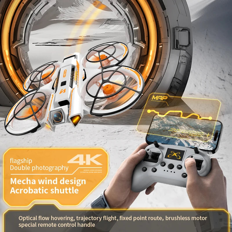 A21 PRO Drone - Mecha Style, 4K Camera, Brushless Motor, Integrated FPV Remote Control, Full Protection, Intelligent WiFi Aerial