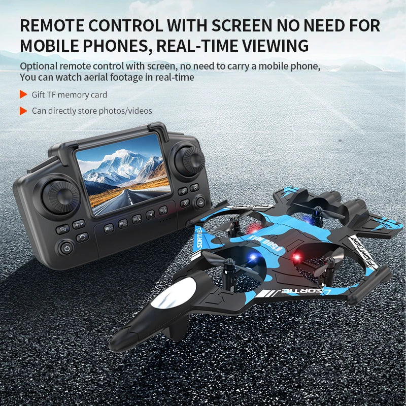 D006 - Avion RC K500 MAX sans écran - Mousse 2.4G WiFi Chasseur Voltige Acrobatique LED Colorées Hélicoptère Télécommandé Cadeau