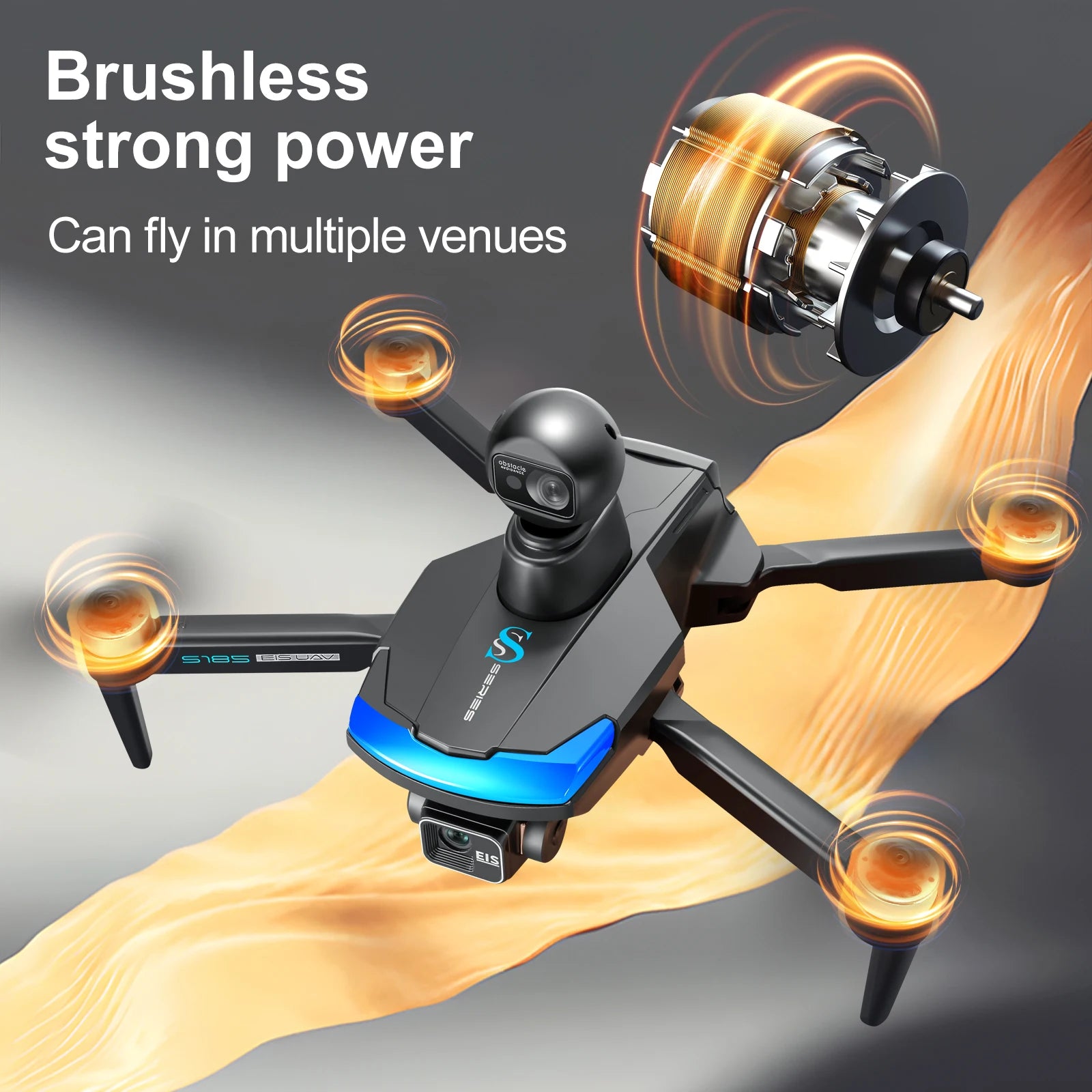 Drone S185 - GPS 8K Professionnel Double Caméra 2.7K Nacelle 3 Axes Brushless Évitement Obstacles 360° Écran Tactile 5.5" 5KM