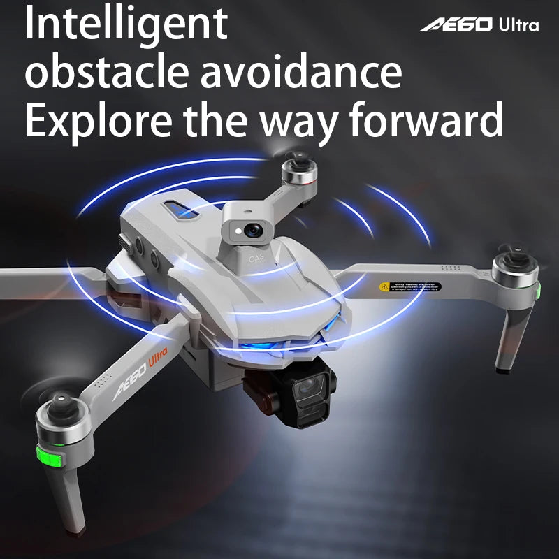 Drone AE60 - GPS 8K Professionnel Nacelle 3 Axes Caméra HD Brushless Largage Aérien 800g Écran Tactile 5.5" Pêche FPV 12KM
