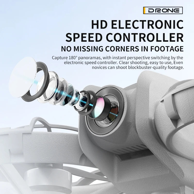 H137 PRO Drone - GPS 4K HD Camera, Dual Brushless Motor, 4.5" Screen, Optical Positioning, 4-Sided Obstacle Avoidance, RC