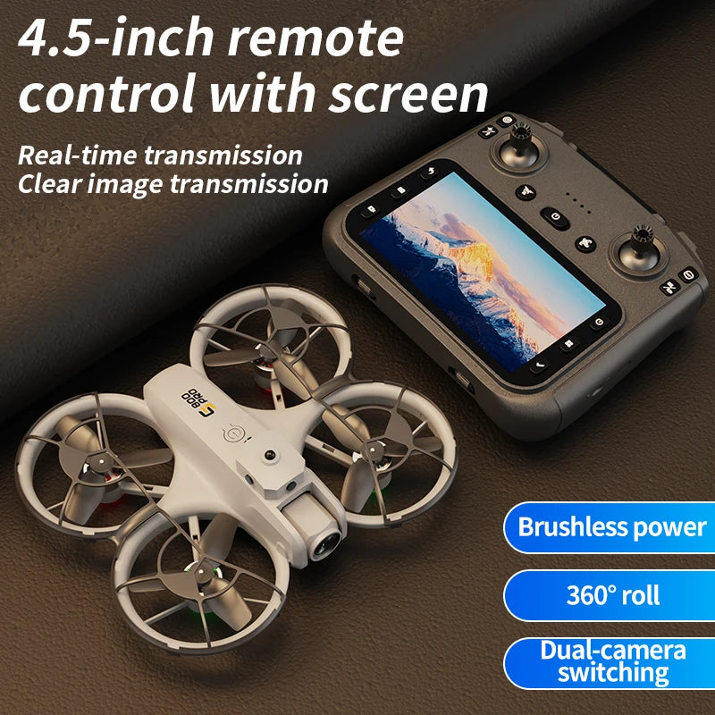 ES800 PRO Drone - GPS 4K Camera Brushless 4.5" Screen FPV Obstacle Avoidance Infrared Foldable Full Protection RC