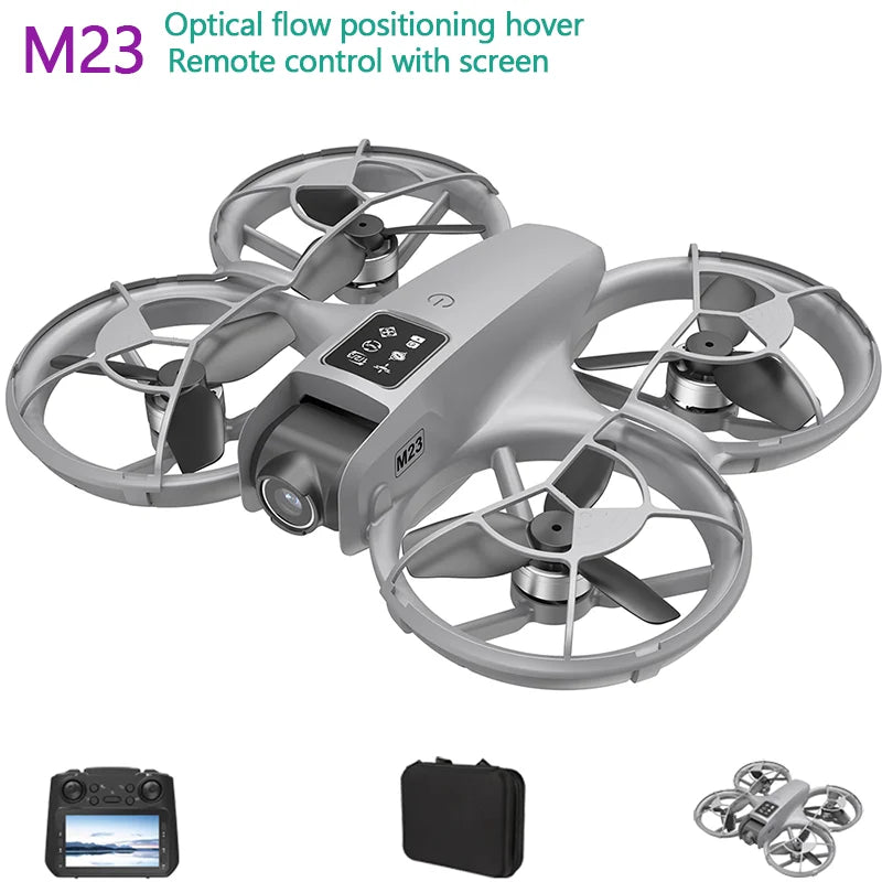 Drone M23 - 2025 - Professionnel 4K Double Caméra avec Écran de Contrôle 360° Flip Acrobatique Décollage et Atterrissage en Un Bouton