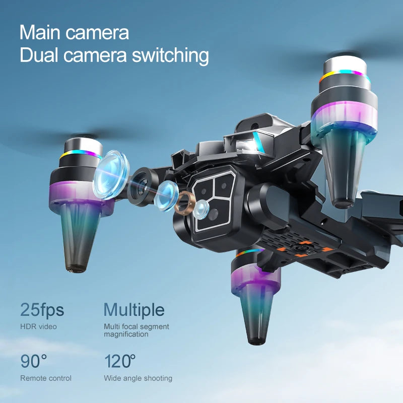 Drone K12 Max - RC Brushless Professionnel Double Caméra 4K Évitement Obstacles Écran 4.3" Pliable Quadricoptère